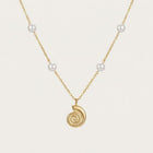 Spiral Shell & Pearl Necklace 2