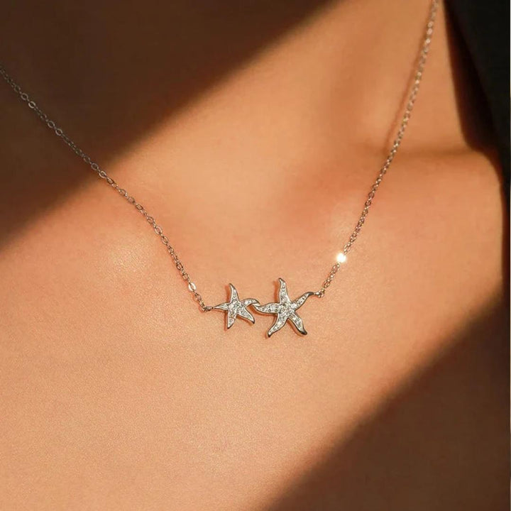 Twin Starfish Necklace