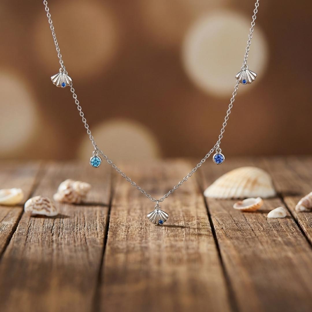 Shell Charm Drop Necklace
