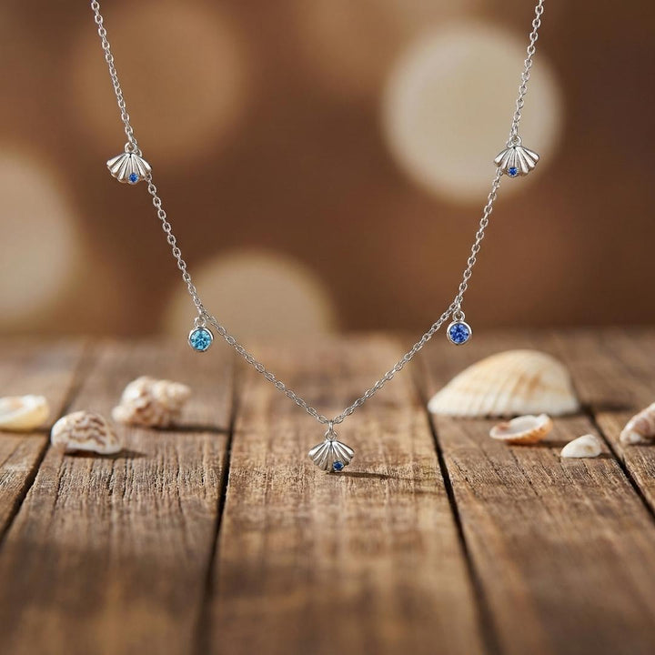Shell Charm Drop Necklace