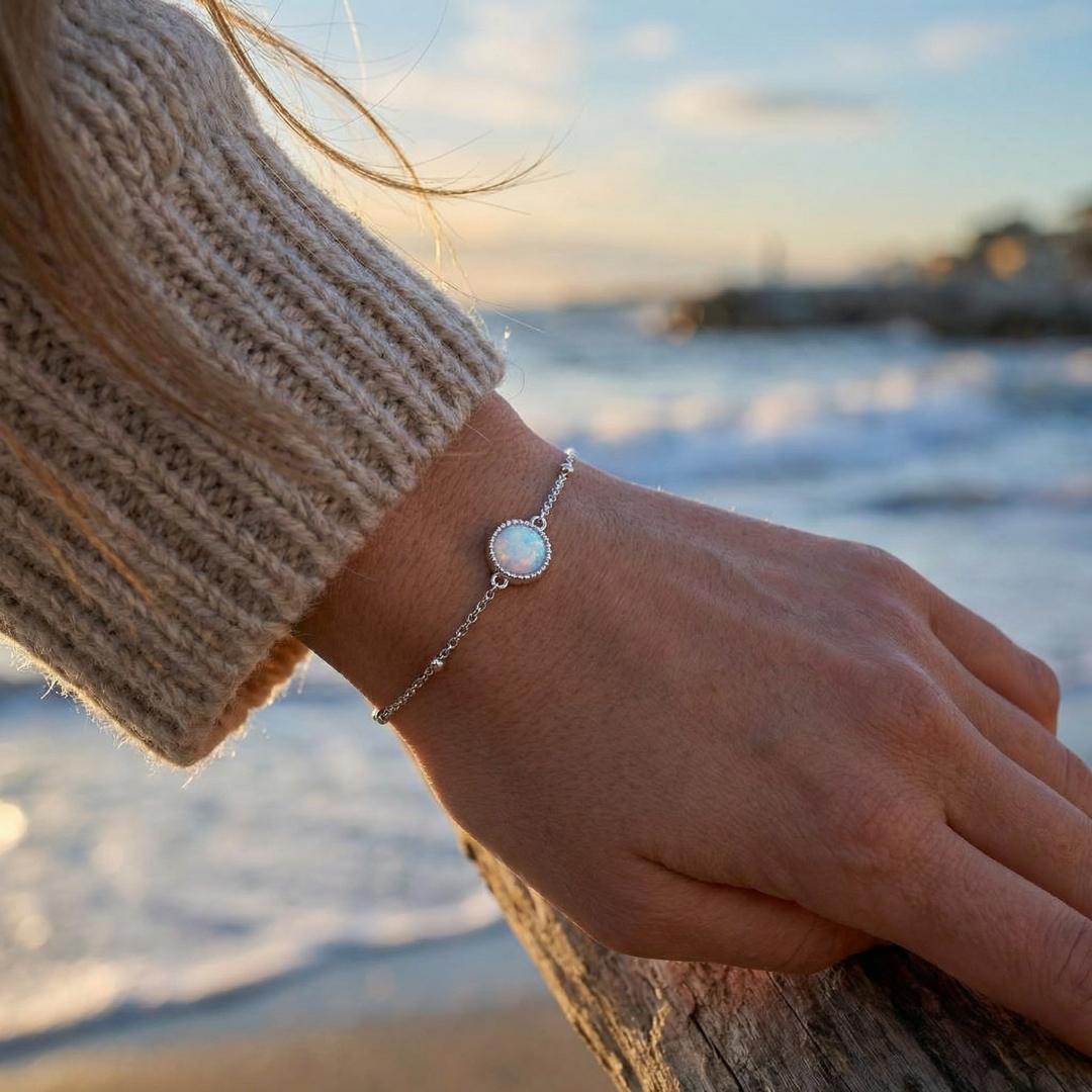 Silver Opal Reflection Bracelet