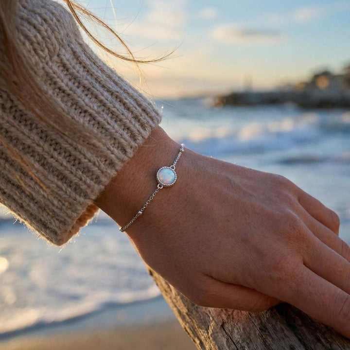 Silver Opal Reflection Bracelet