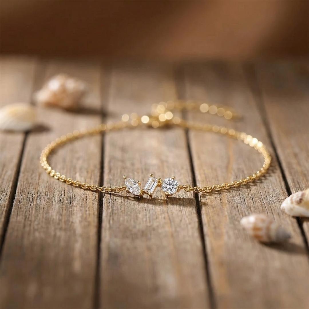 Three Zircon Bracelet