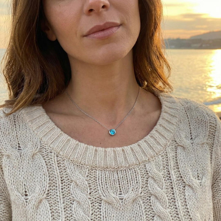 Sterling Silver Sea Drop Necklace