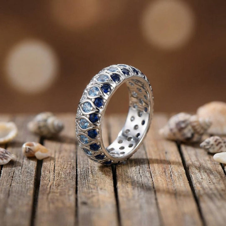 Silver Ocean Tide Ring II