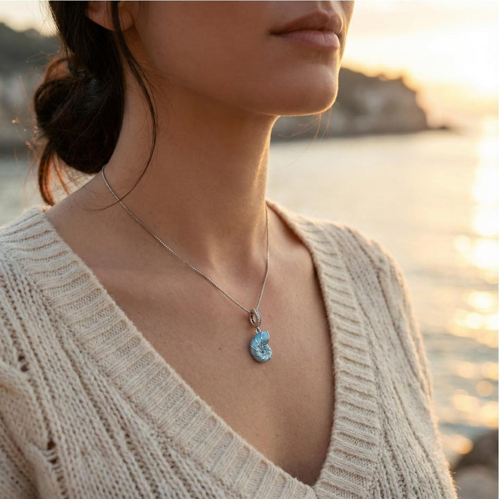 Sterling Silver Tidal Shell Necklace