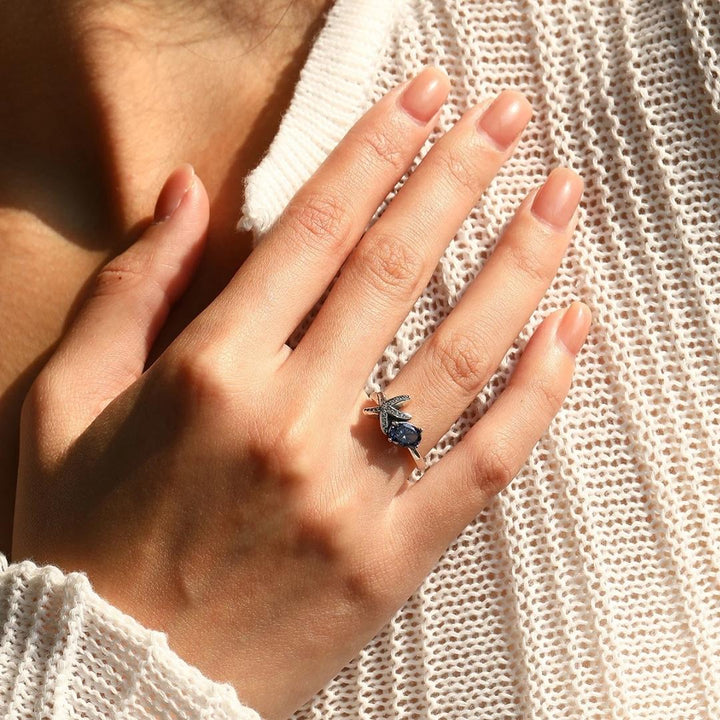 Starfish Zircon Ring