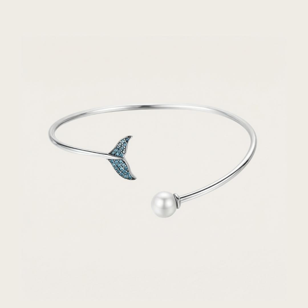 Silver Tide Tail Cuff Bracelet