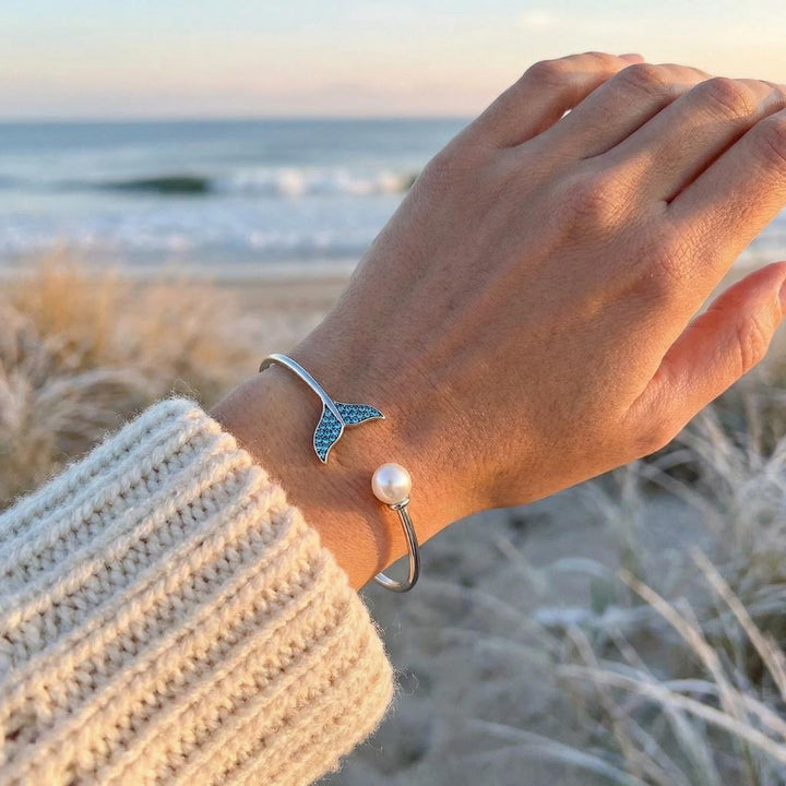 Silver Tide Tail Cuff Bracelet