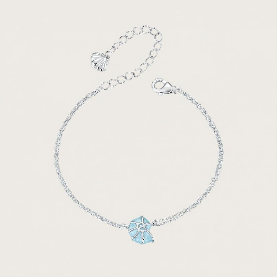 Sterling Silver Tide Spiral Shell Bracelet