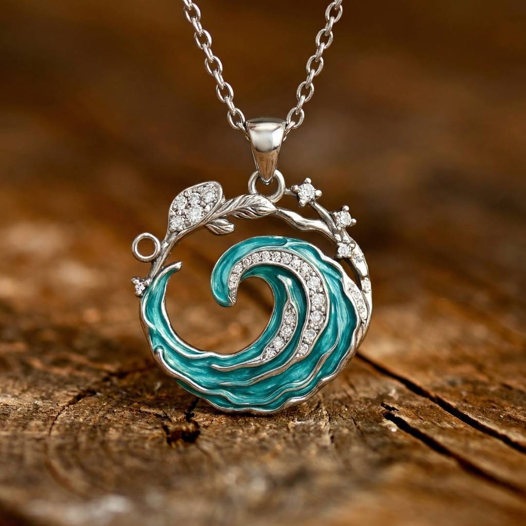 Sparkling Ocean Wave Necklace