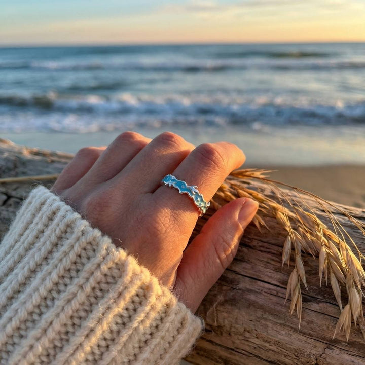Aqua Wave Starfish Ring