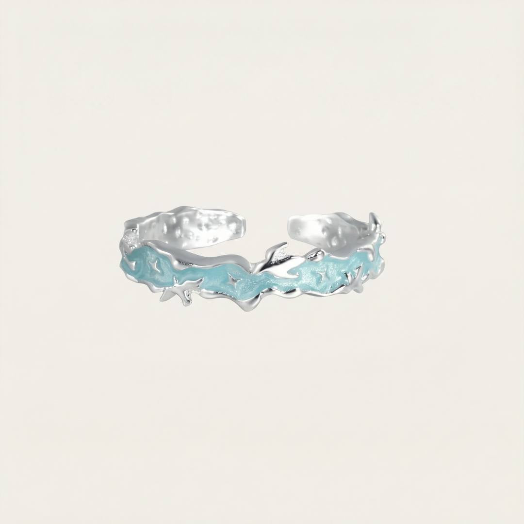 Aqua Wave Starfish Ring