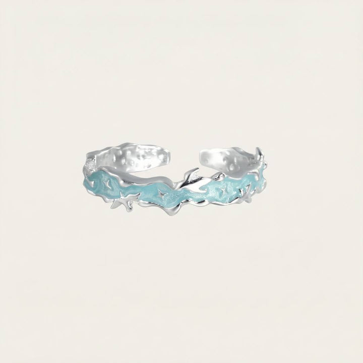 Aqua Wave Starfish Ring