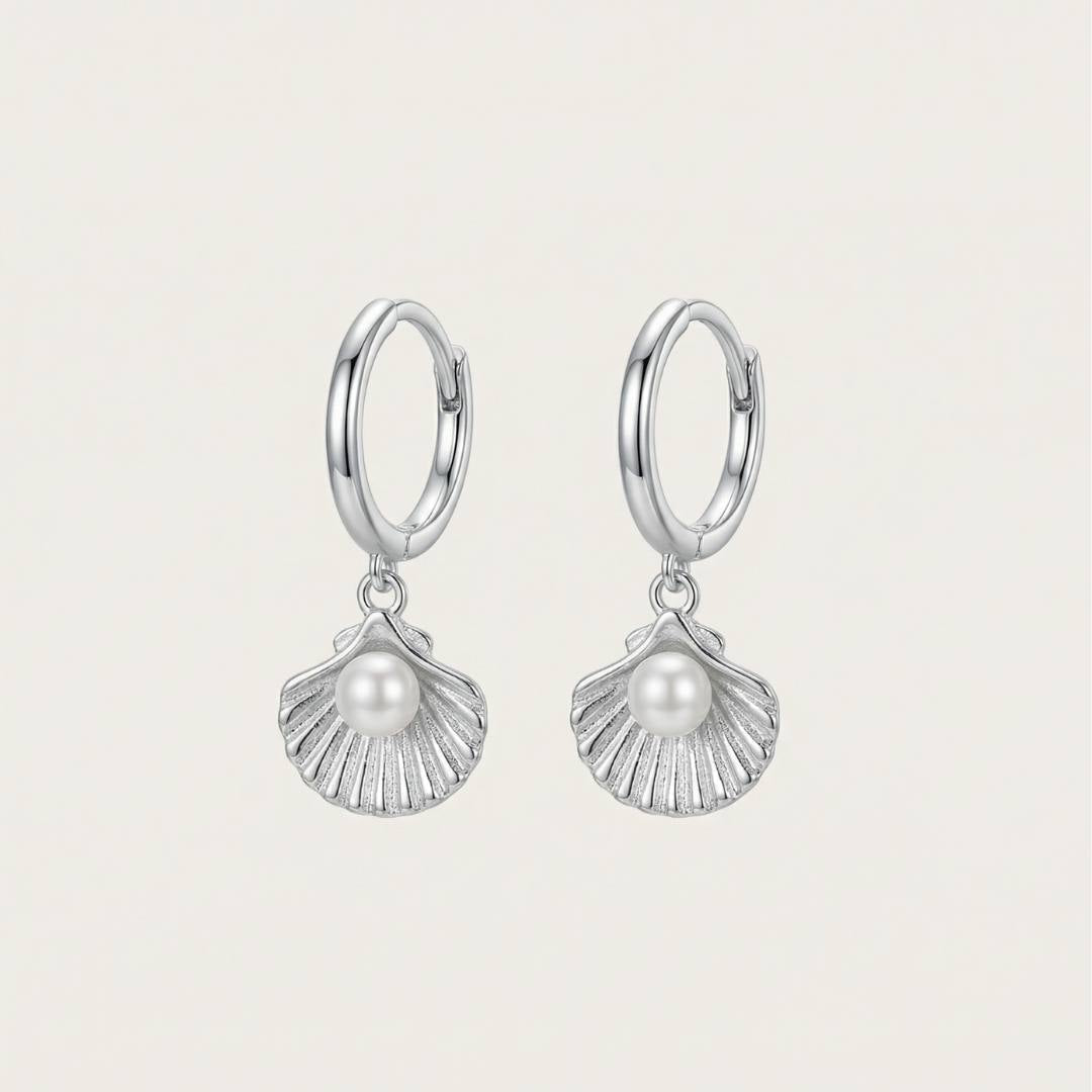 Sterling Silver Shell Pearl Necklace