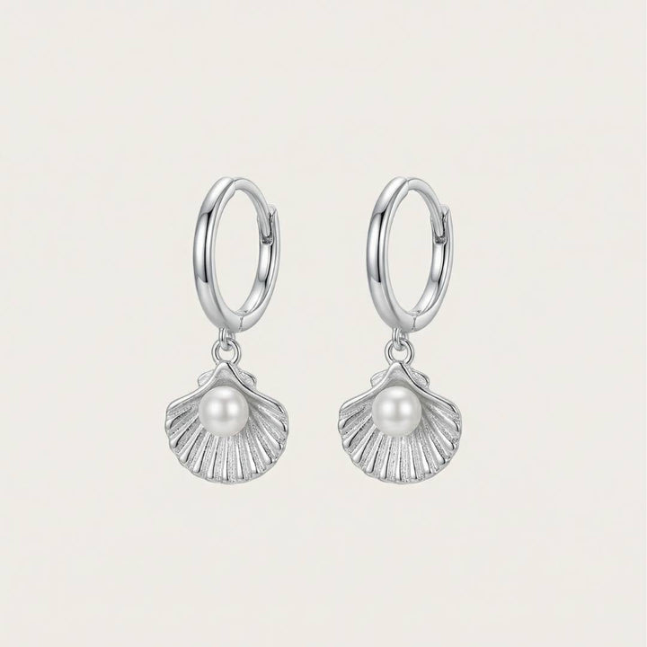 Sterling Silver Shell Pearl Necklace