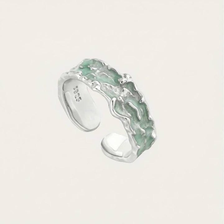 Sterling Silver Flowing Wave Ring