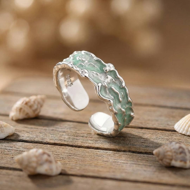 Sterling Silver Flowing Wave Ring