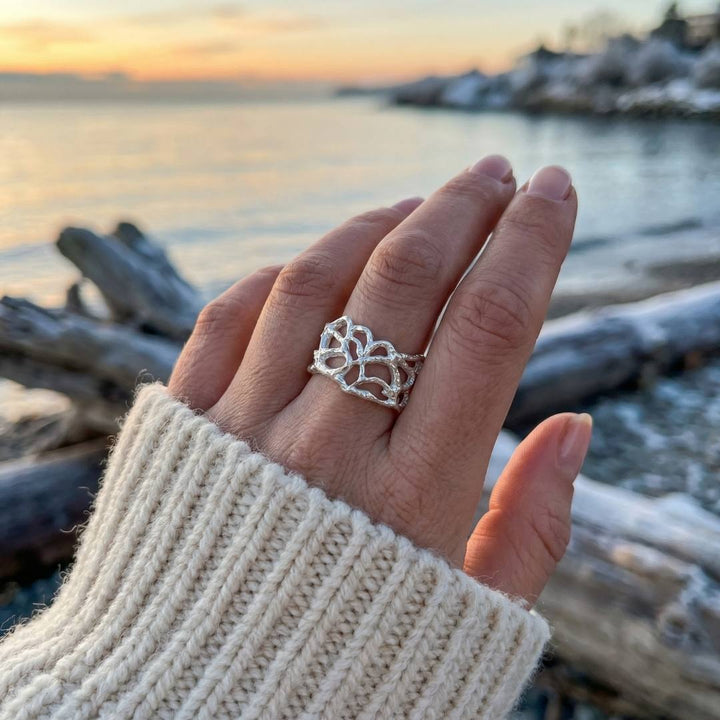 Silver Woven Tide Ring