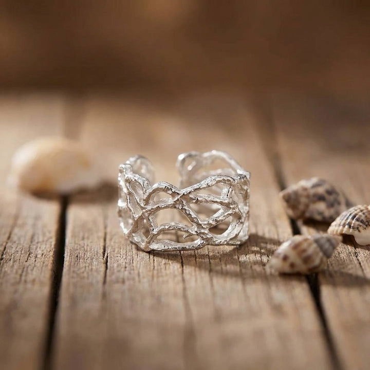 Silver Woven Tide Ring