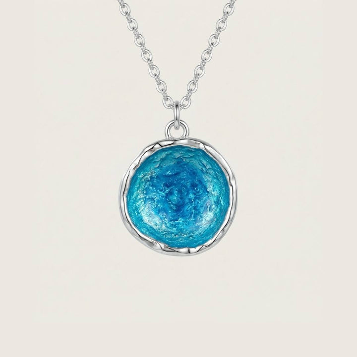 Sterling Silver Enamel Tide Necklace