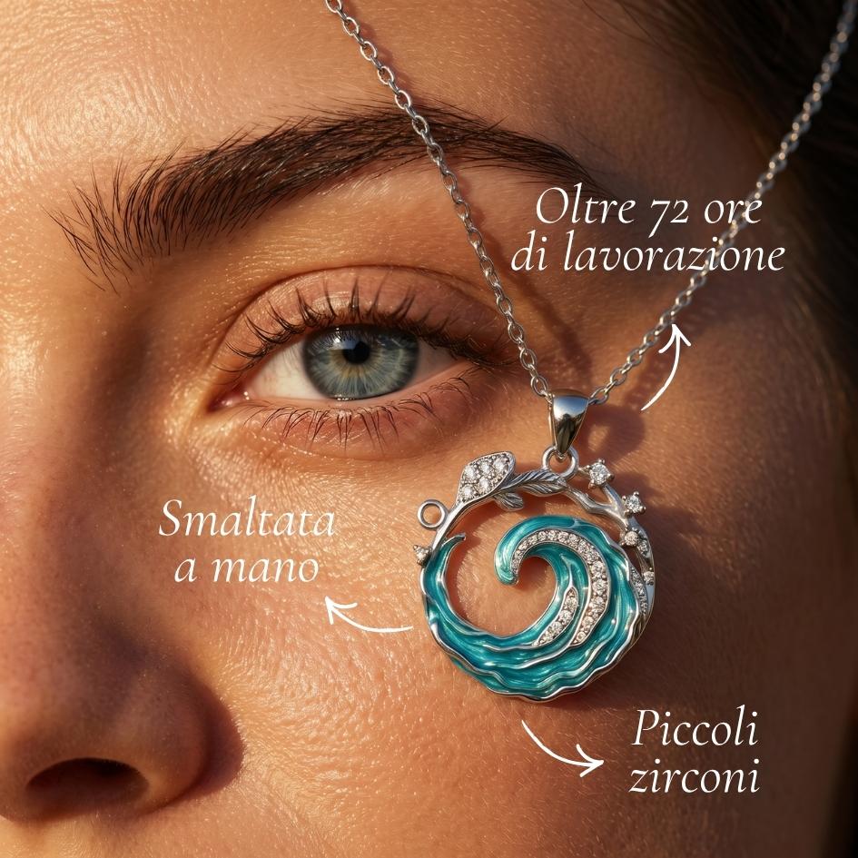 Sparkling Ocean Wave Necklace
