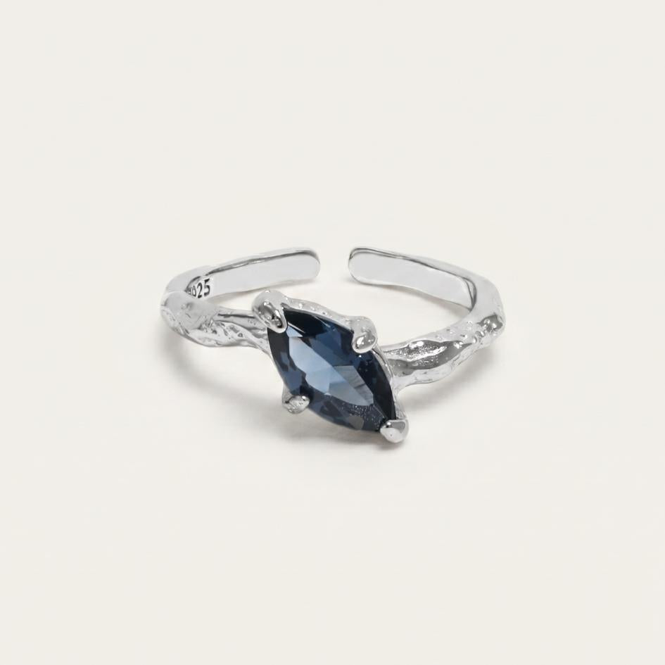 Deep Blue Stone Ring
