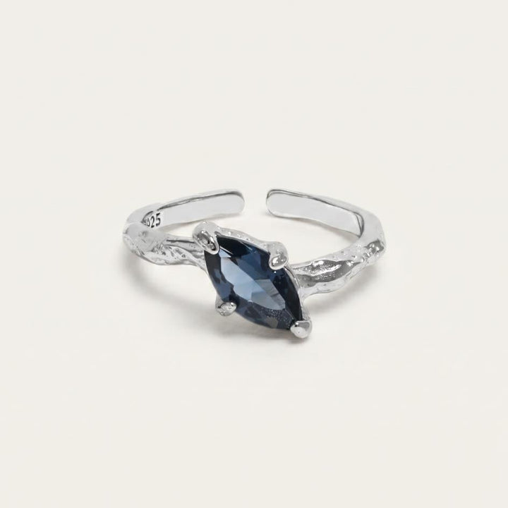 Deep Blue Stone Ring