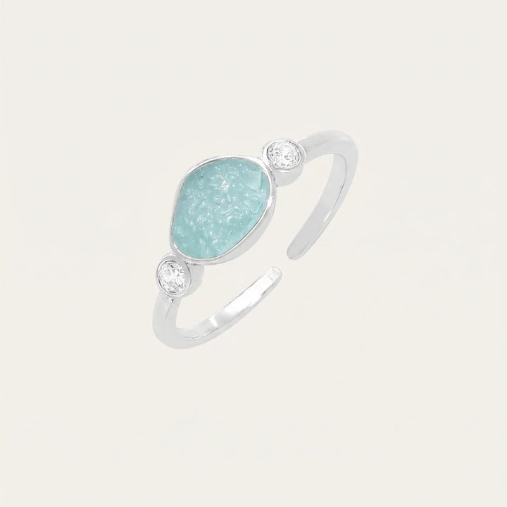 Silver Plated Sea Light Ring