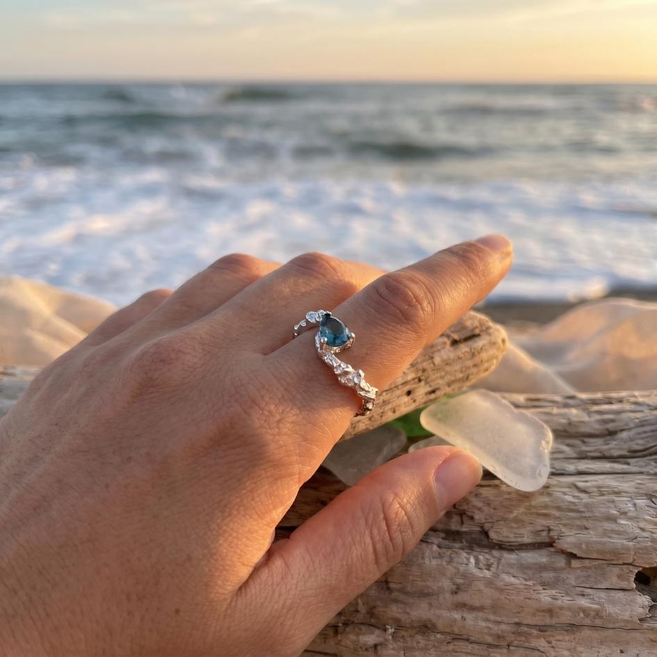 Blue Tide Stone Ring
