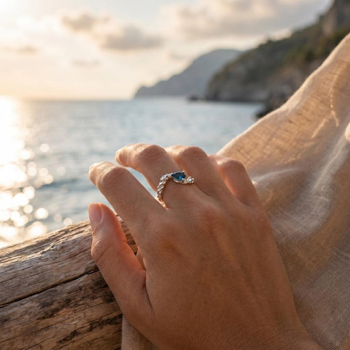Blue Tide Stone Ring