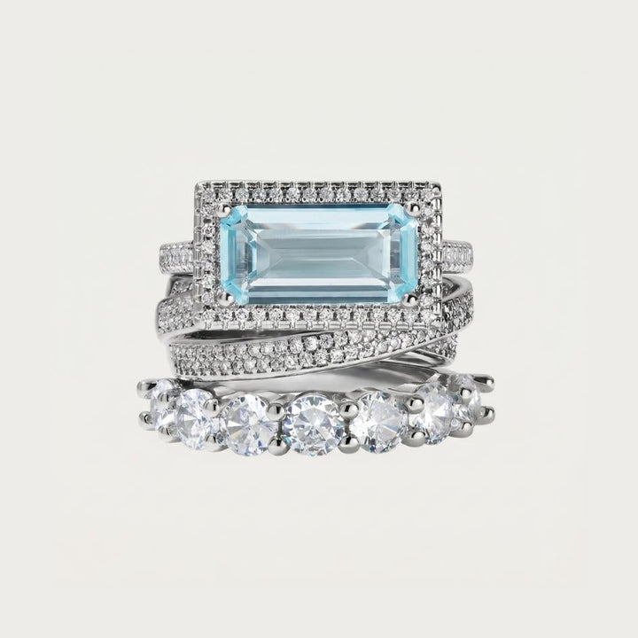 Brilliant Turquoise Ring Set
