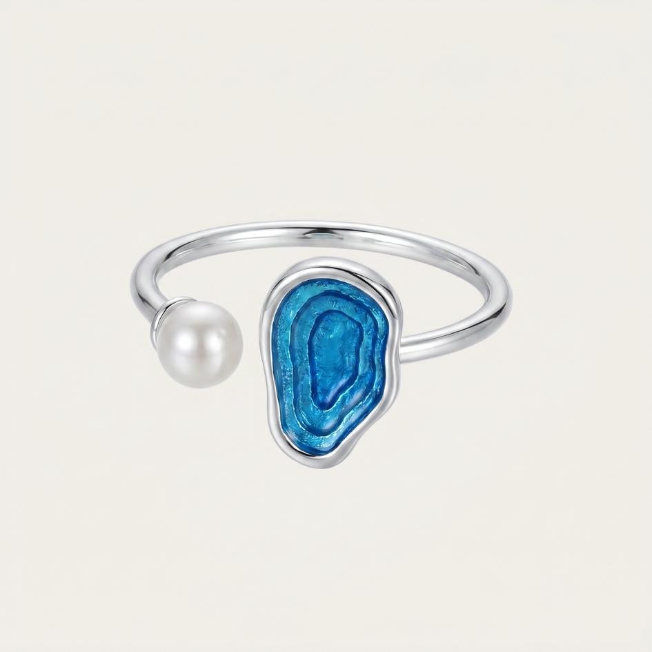 Open Tide Pearl & Stone Ring