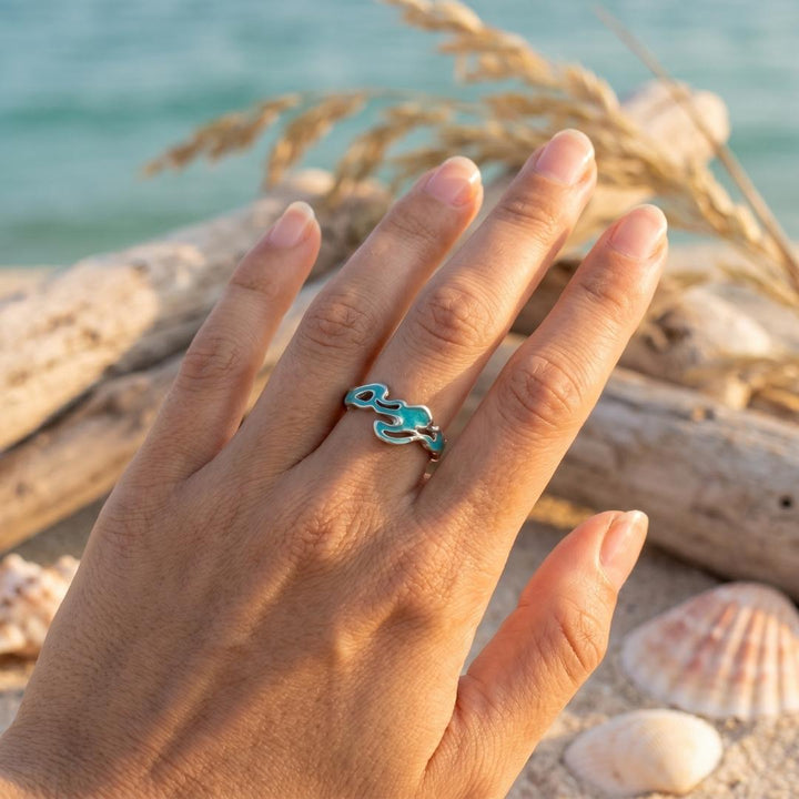 Silver Wave Crest Ring II