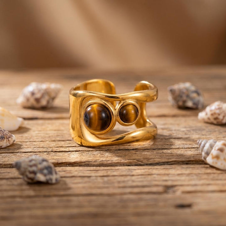 Warm Golden Reflections Ring