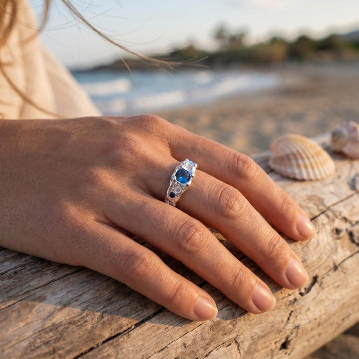 Silver Tide Sparkle Ring