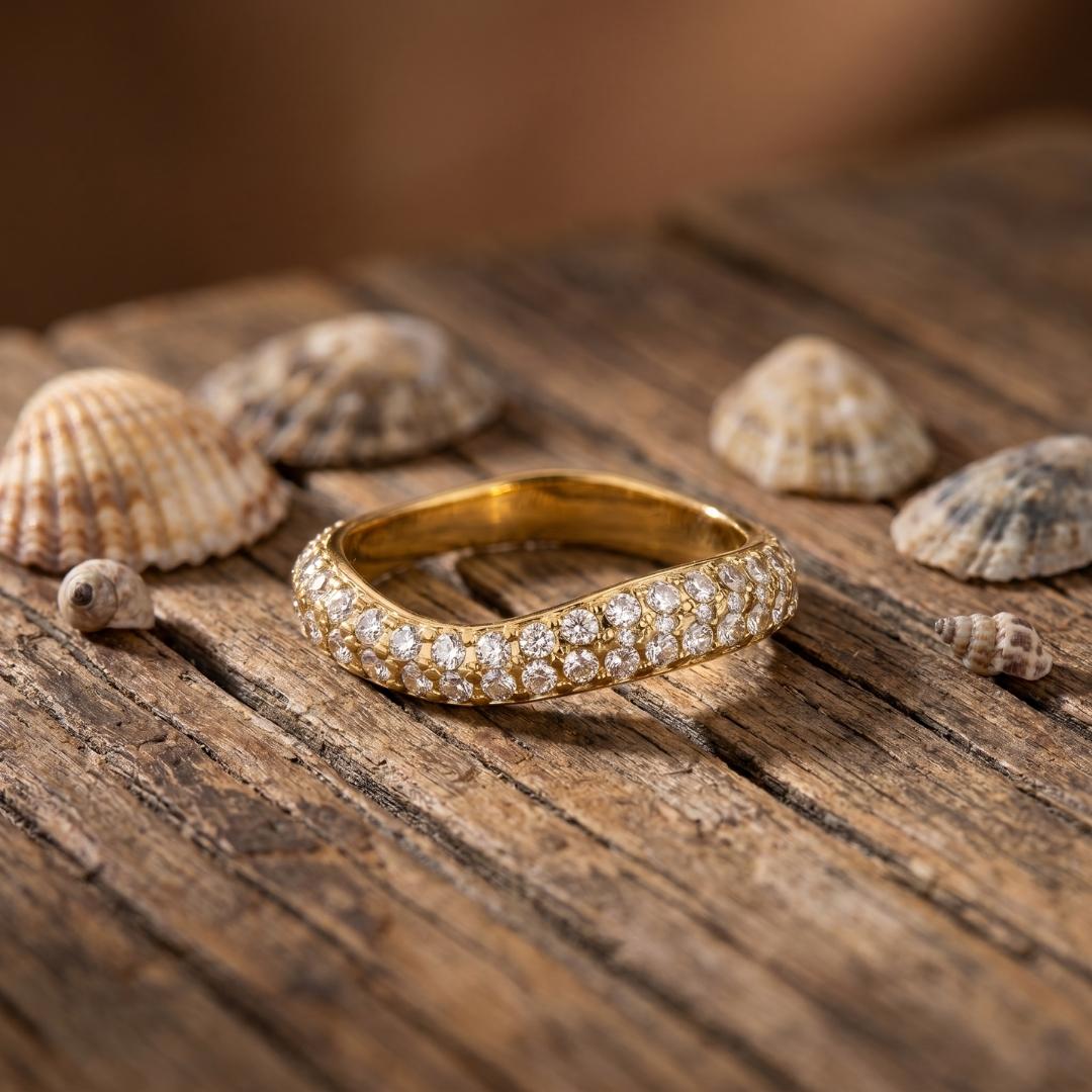 Gold Luminous Tide Ring