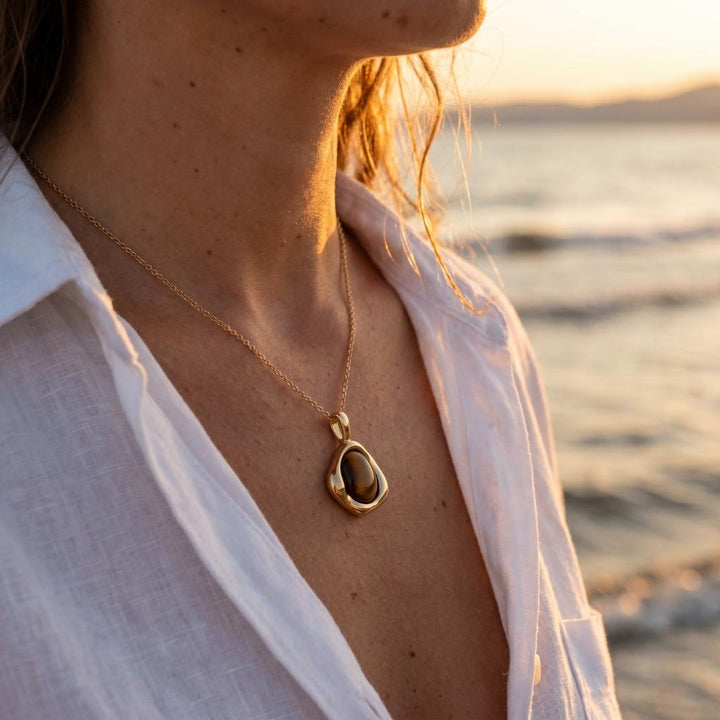 Golden Sunset Drop Necklace