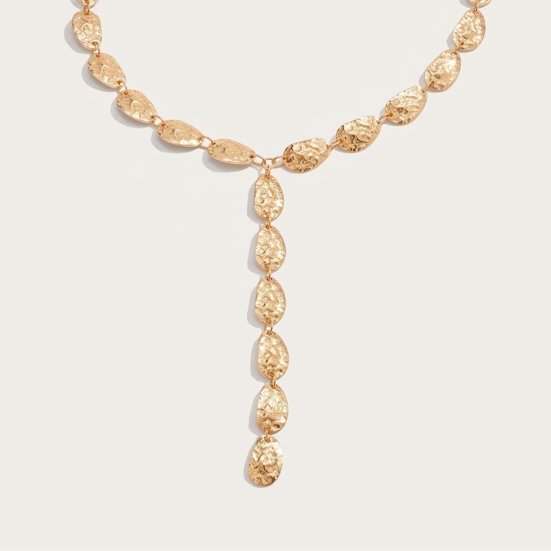 Golden Autumn Tide Cascade Necklace