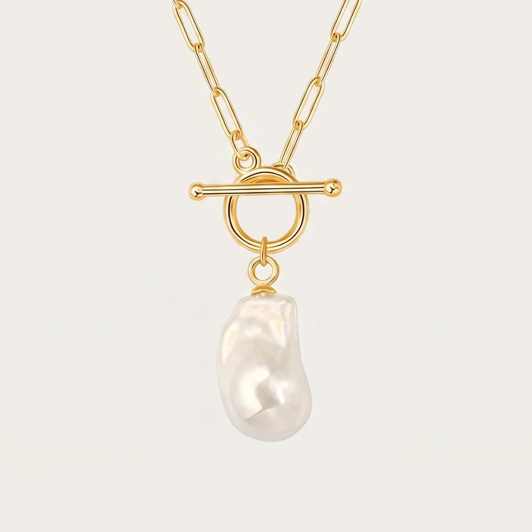 Ocean-Sculpted Pearl Pendant Necklace