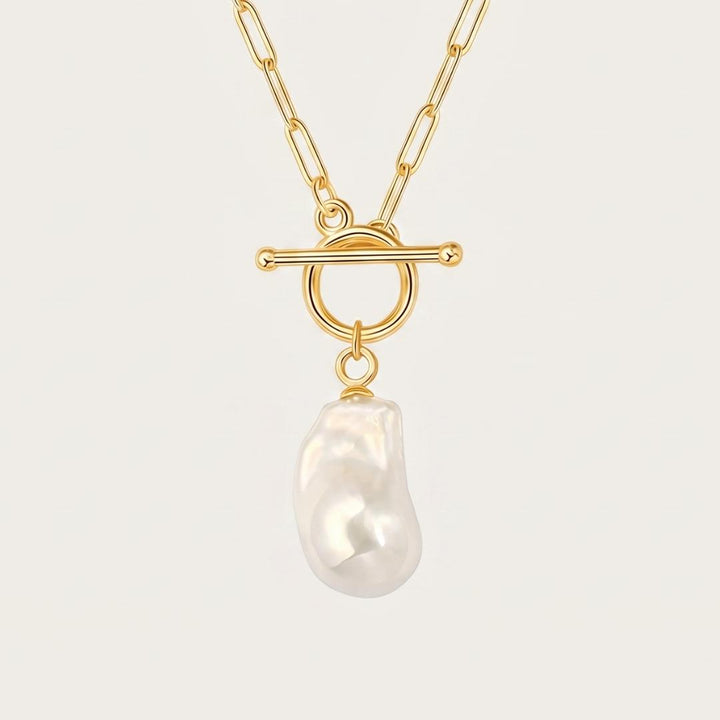 Ocean-Sculpted Pearl Pendant Necklace