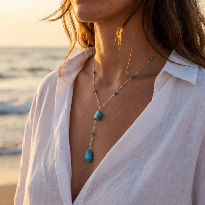 Shimmering Ocean Wave Necklace