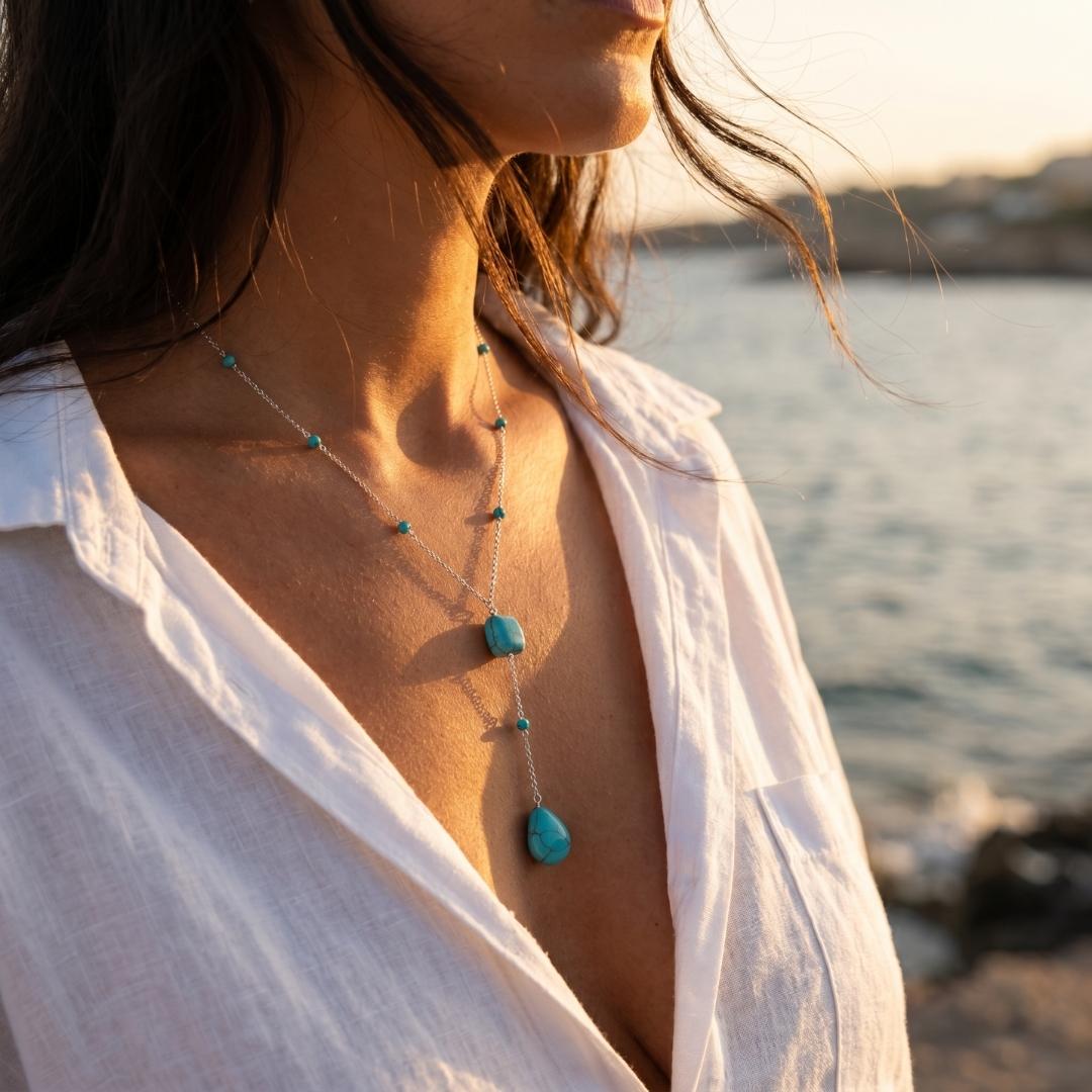 Shimmering Ocean Wave Necklace