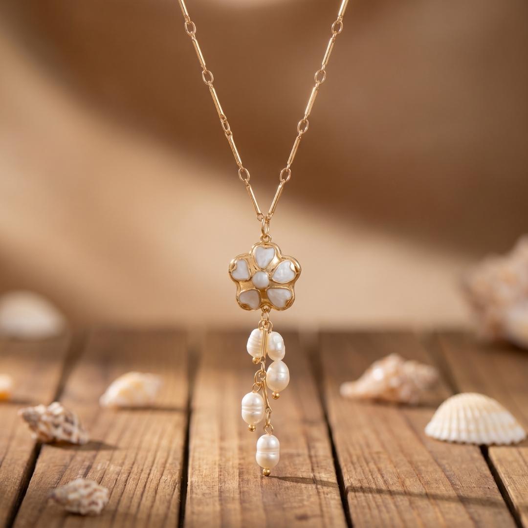 Salt Trail Pearl Bloom Necklace