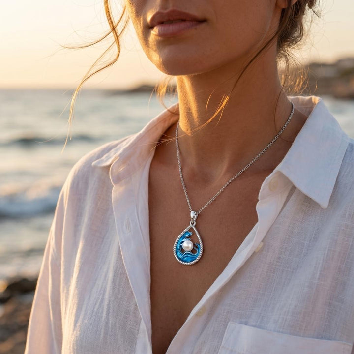 Silver Tidal Pearl Necklace