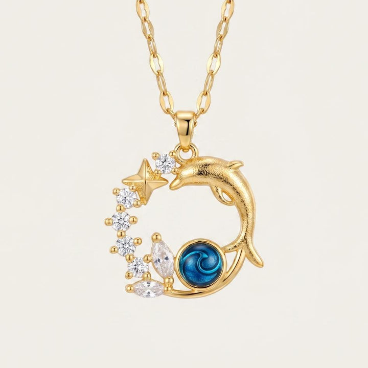 Golden Dolphin Tide Necklace