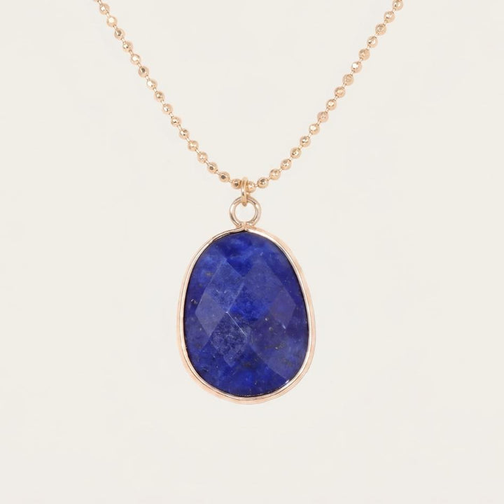 Deep Blue Boho Pendant Necklace