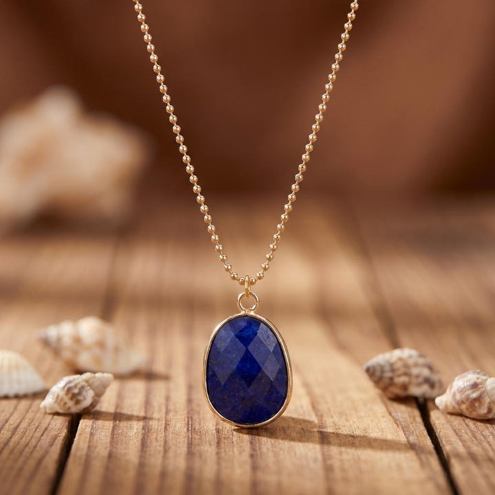 Deep Blue Boho Pendant Necklace