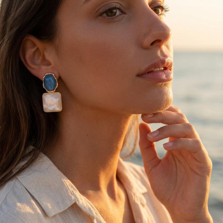 Golden Water Shimmer Earrings