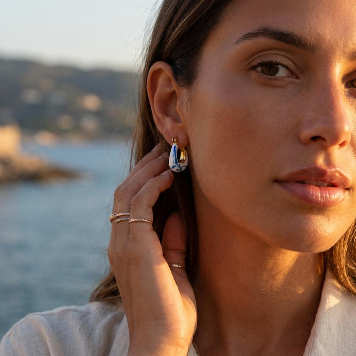 Golden Sea Foam Earrings